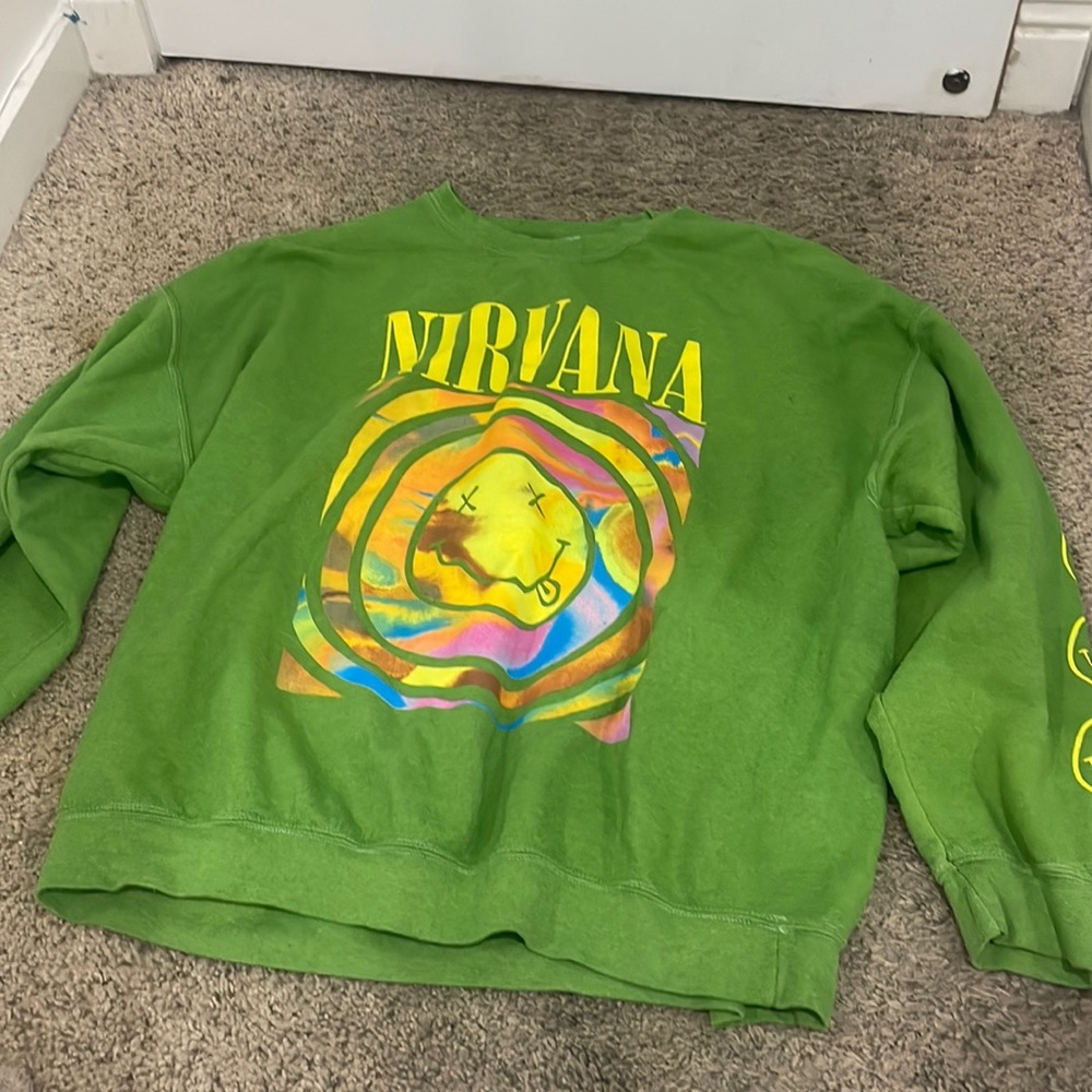 Green nirvana crewneck. Worn once